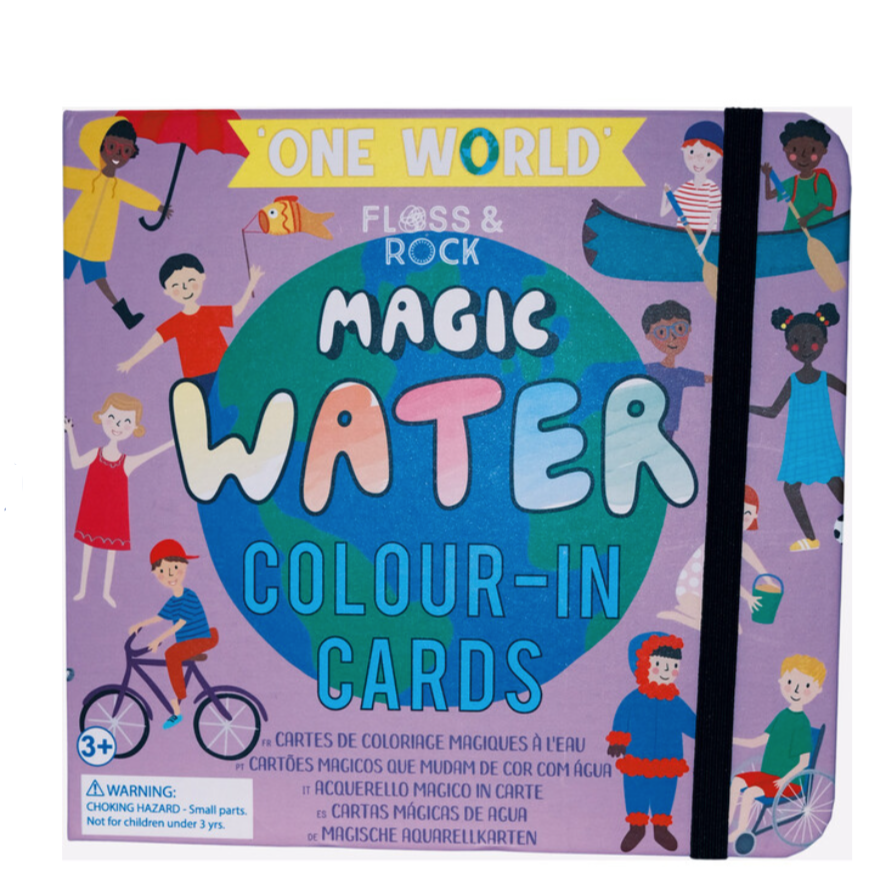 MAGIC WATER COLOUR-IN CARDS - ONE WORLD