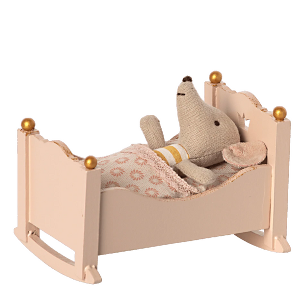 MAILEG MOUSE CRADLE, ROSE