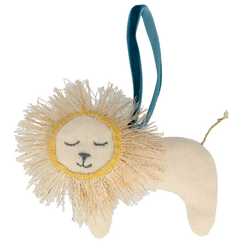 KNITTED SLEEPING LION ORNAMENT