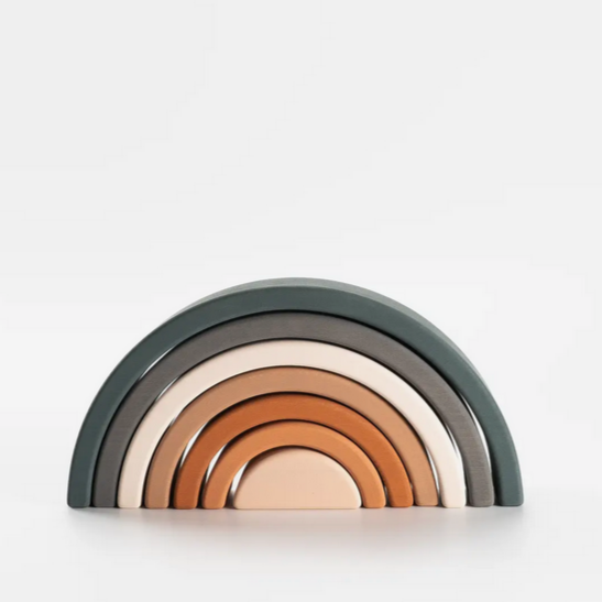 WOODEN RAINBOW STACKING TOY