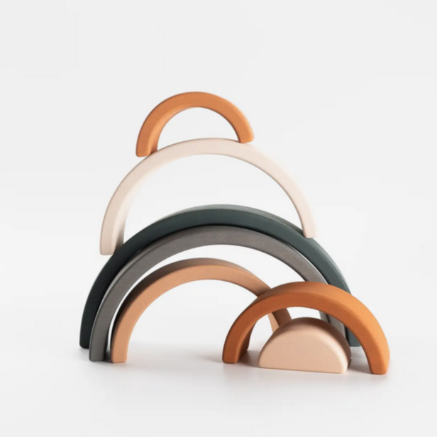 WOODEN RAINBOW STACKING TOY