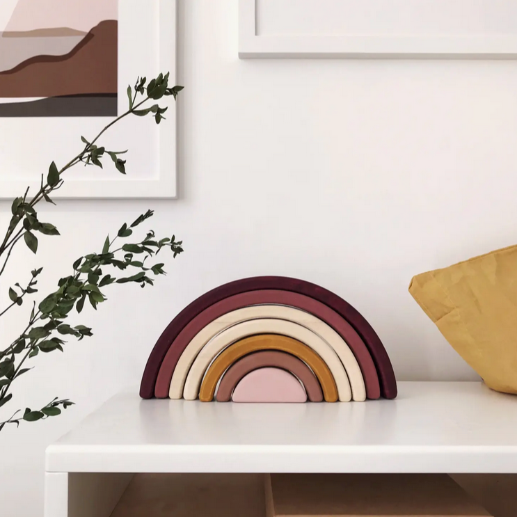 WOODEN RAINBOW STACKING TOY
