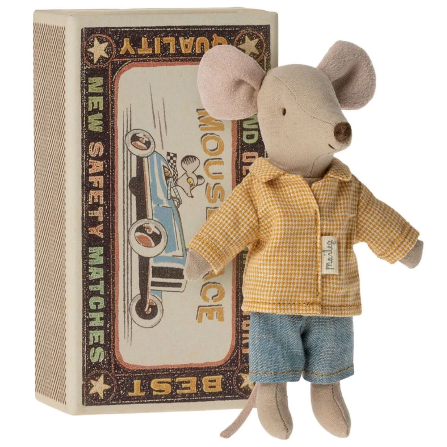 BIG BROTHER MOUSE IN MATCHBOX - YELLOW SHIRT