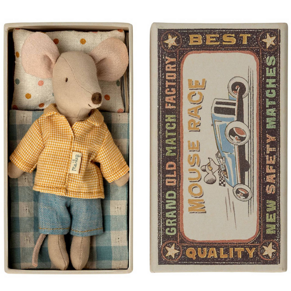 BIG BROTHER MOUSE IN MATCHBOX - YELLOW SHIRT