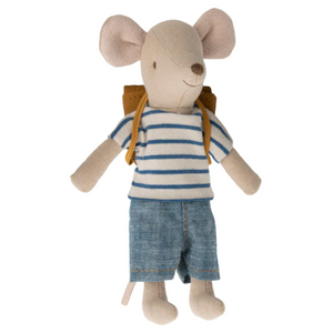MAILEG TRICYCLE MOUSE, BIG BROTHER WITH BAG
