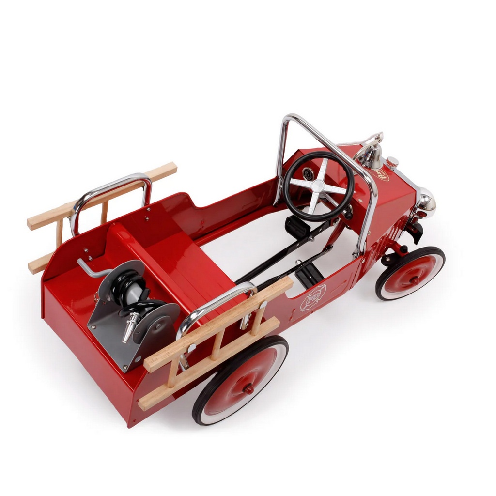 Fire truck pedal car with best sale hose reel