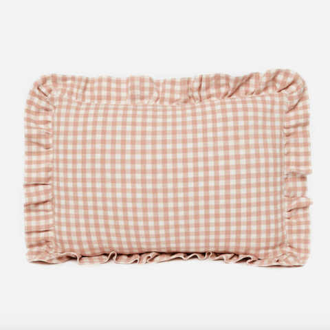 HEATHER TAYLOR HOME PETITE PILLOW IN BLUSH GINGHAM