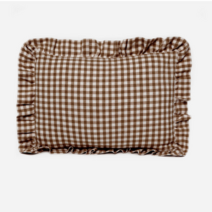 HEATHER TAYLOR HOME PETITE PILLOW IN NUTMEG GINGHAM