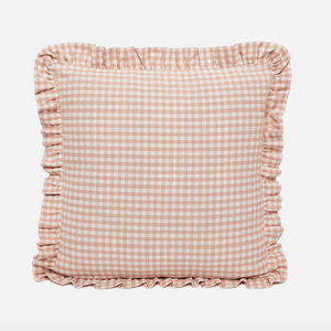 HEATHER TAYLOR HOME SMALL PILLOW IN BLUSH GINGHAM