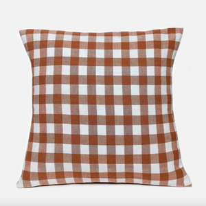HEATHER TAYLOR HOME SMALL PILLOW IN NUTMEG GINGHAM