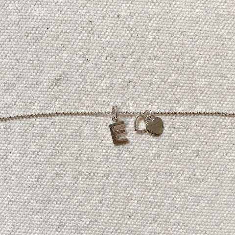 SILVER  INITIAL CHARM