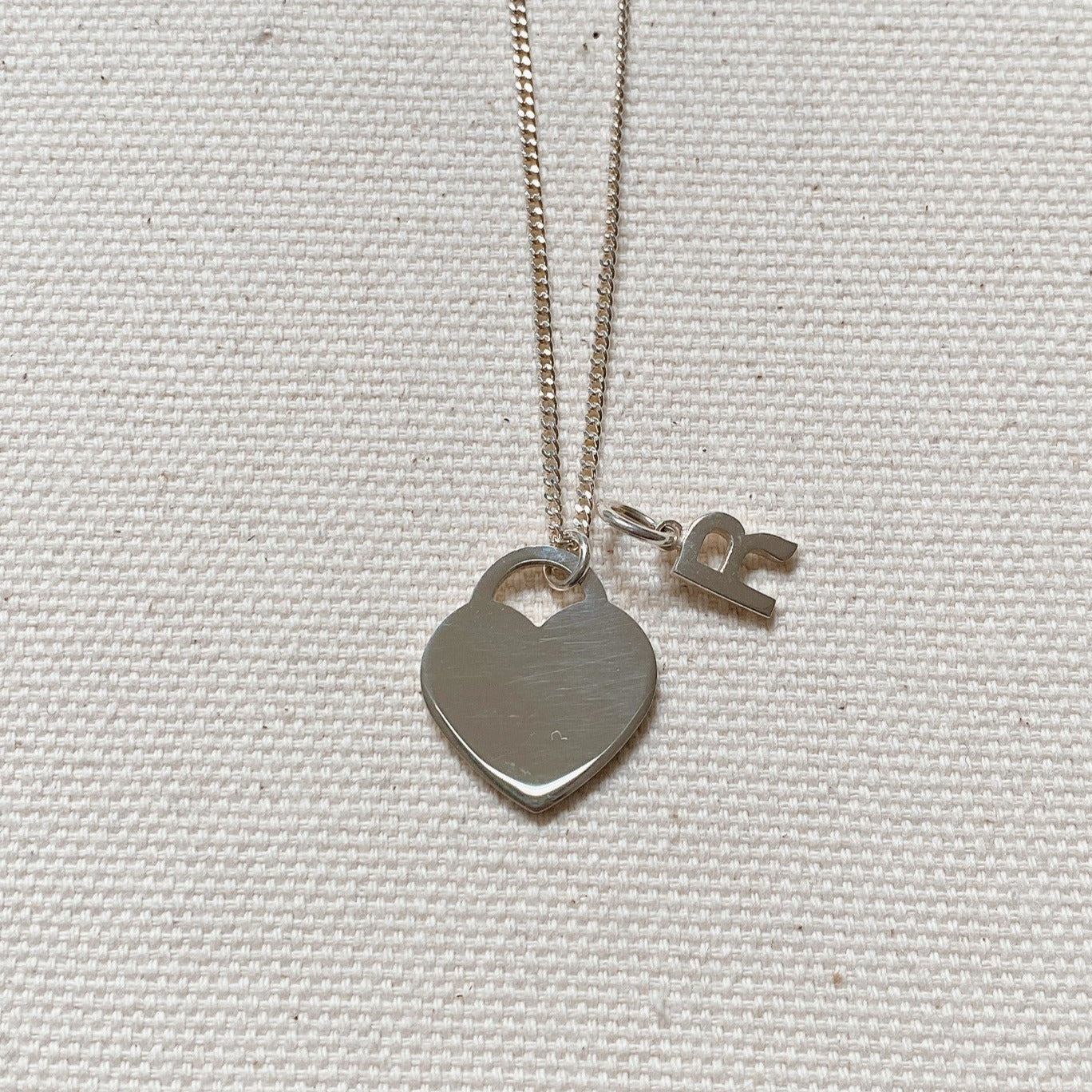 SILVER HEART ID NECKLACE